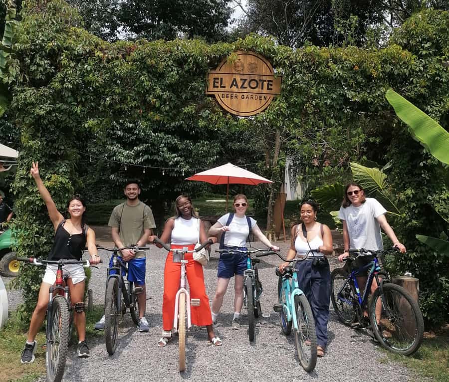 Antigua ATV Coffee tour - The optional walk among coffee plants after the tastings