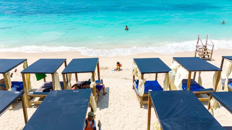 CARTAGENA: 4 islands by sport boat +oceanarium tickets - Bocha Chica and the fort-bay viewpoint from the boat