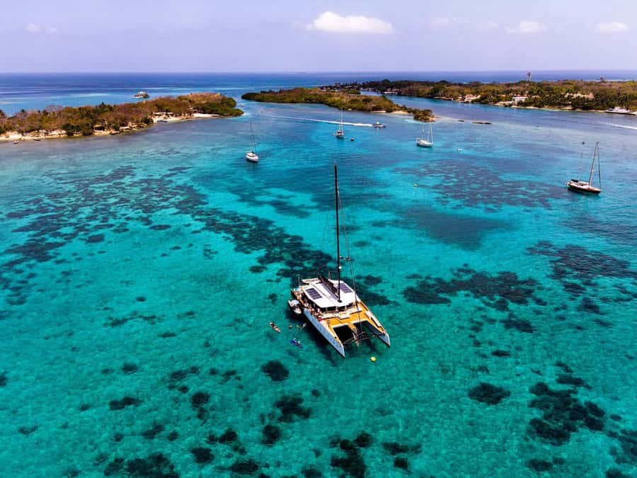 Cartagena: Rosario Islands Catamaran with Lunch and Snorkel - Water Stops, Snorkeling Gear, and Realistic Expectations