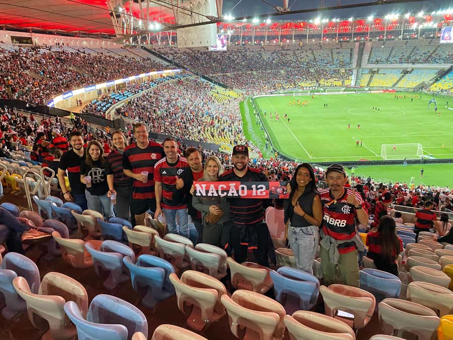 Flamengo Game Experience at the Maracanã Stadium - Stop 1 and Stop 2: the pre-match bar scene with Flamengo supporters