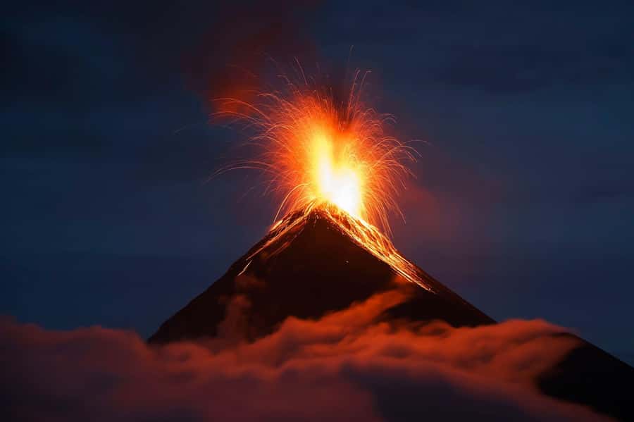 From Antigua: Adventure, 2-Day Hiking to Acatenango Volcano - Dinner and the night show: watching El Fuego erupt from where you sleep