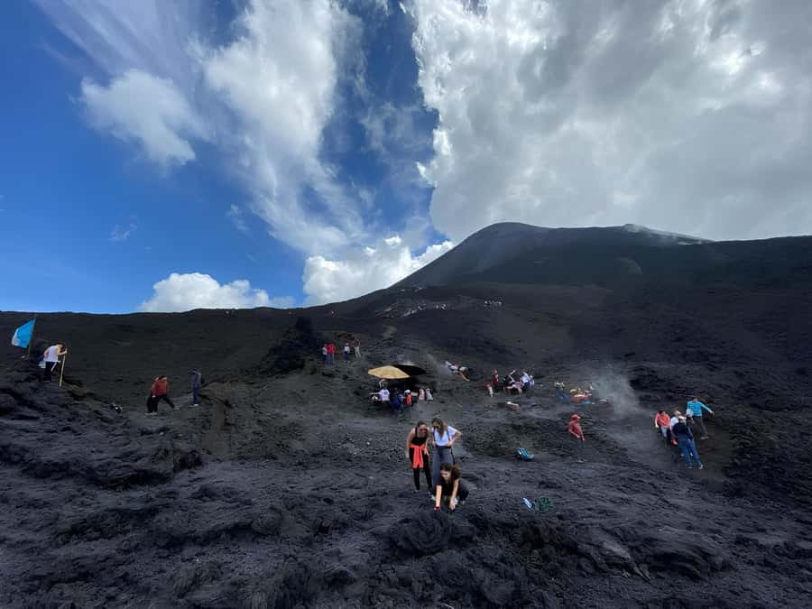 From Antigua: Pacaya Volcano Tour in English/Spanish - Reaching the plateau: crater views, steam baths, and what activity means