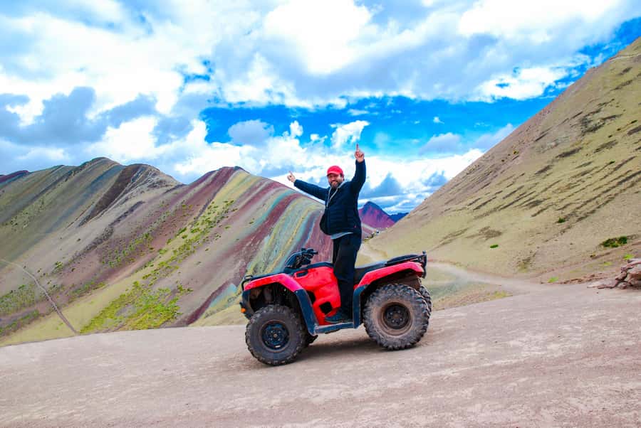 From Cusco: Vinicunca Rainbow Mountain ATV Tour with Meals - ATV instruction, helmets, and the automatic-quad reality