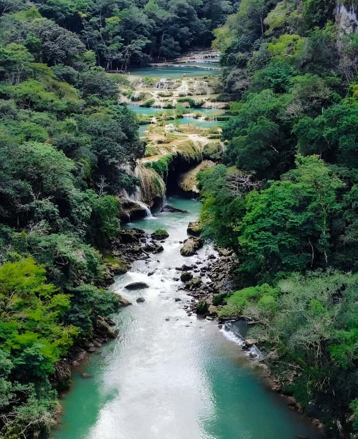 From Guatemala City Semuc Champey in one day. - Semuc Champey on the ground: viewpoint, pools, and cave-adjacent exploring