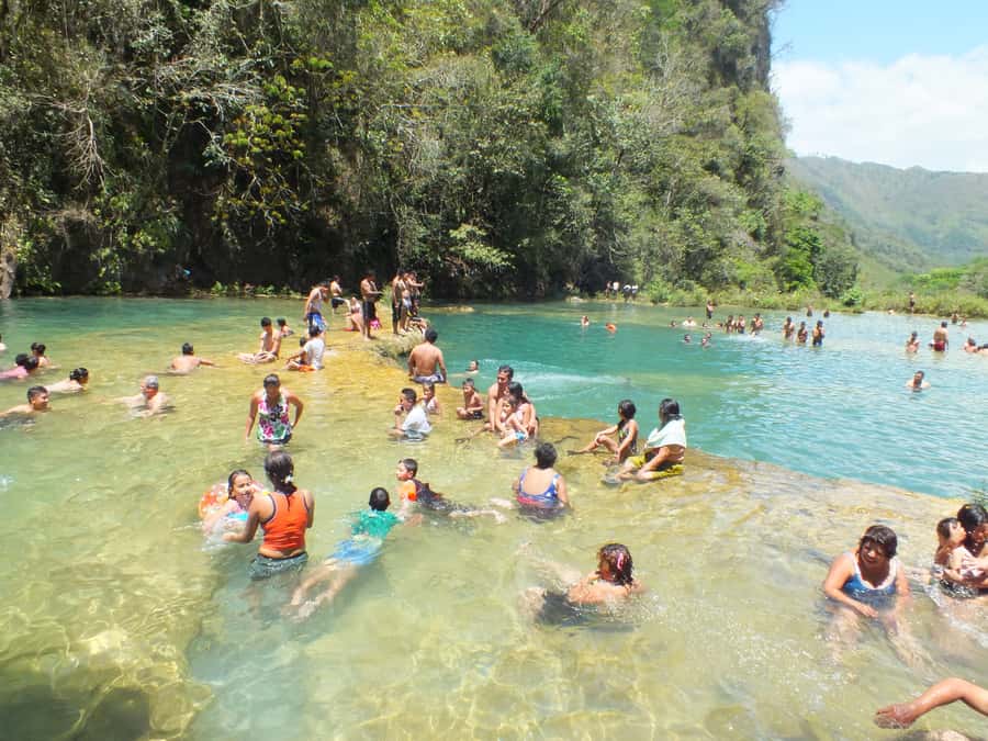 From Lanquin: Semuc Champey Park and Kanba Cave Guided Tour - Semuc Champey National Park: swimming above a 300-meter bridge