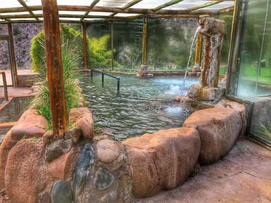 From Mendoza: Premium Spa Day at the Cacheuta Hot Springs - Thermal pool terraces by the river: where the relaxation actually happens