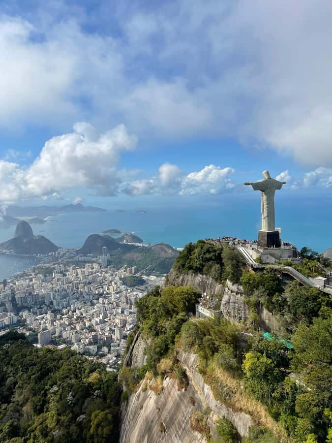 Rio De Janeiro Helicopter Flight Tour - Sugarloaf Mountain from a high vantage point